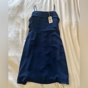 NWT Naked zebra navy blue cocktail dress